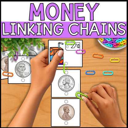 Money Linking Chains: Fine Motor Activity - Math Centers & Task Boxes