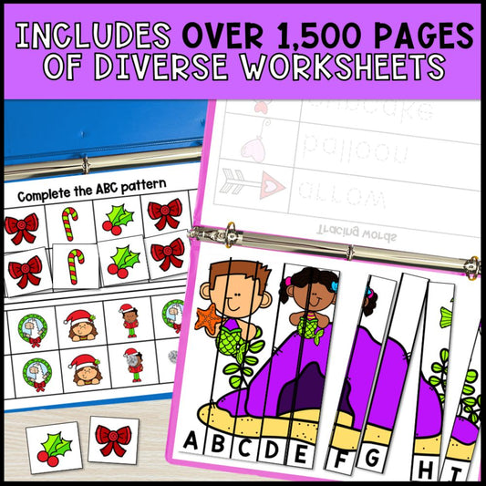 Morning Work Binders for Math & Literacy Mega Bundle - Special Education