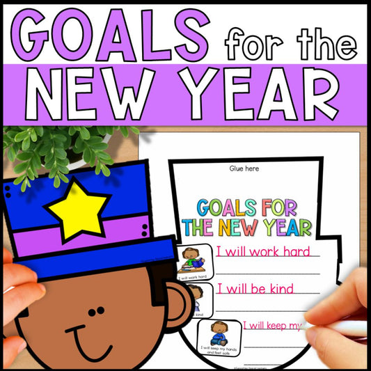 New Years Resolution Worksheets and Craft Writing Activities - Special Education