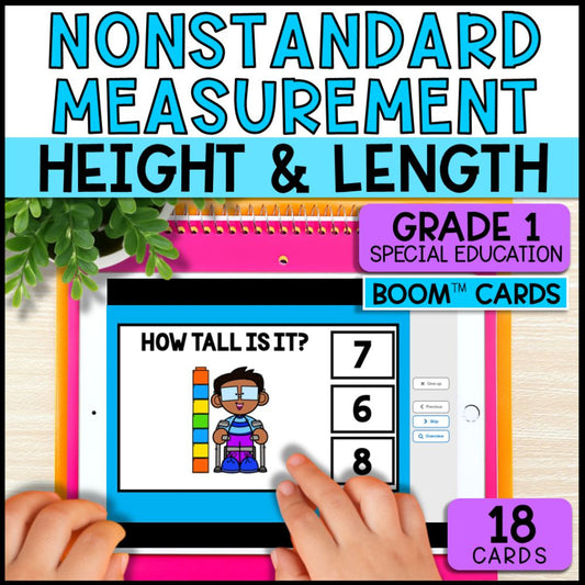 Non Standard Measurement: Measuring Height & Length Boom Cards