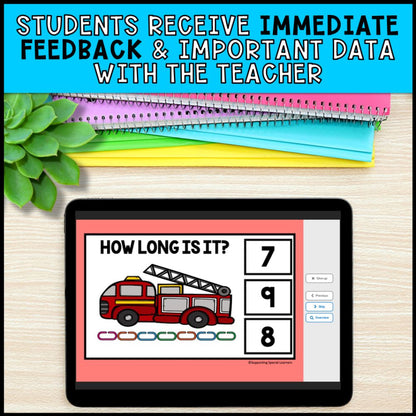 Non Standard Measurement: Measuring Height & Length Boom Cards