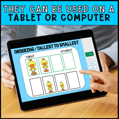 Nonstandard Measurement Ordering Images: 16 Boom Cards
