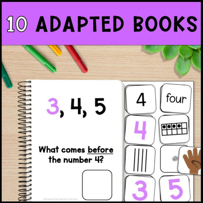 number adapted books for sped counting number recognition 10 adapted books