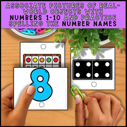 Numbers 1 to 10 Linking Chains: Fine Motor Activity - Math Centers