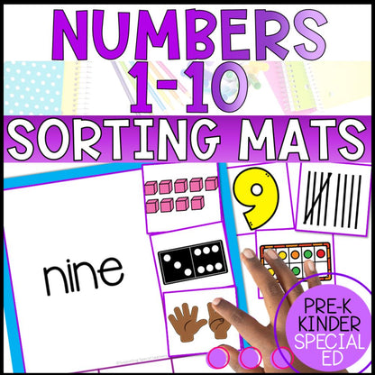 numbers 1 to 10 sorting activities cover