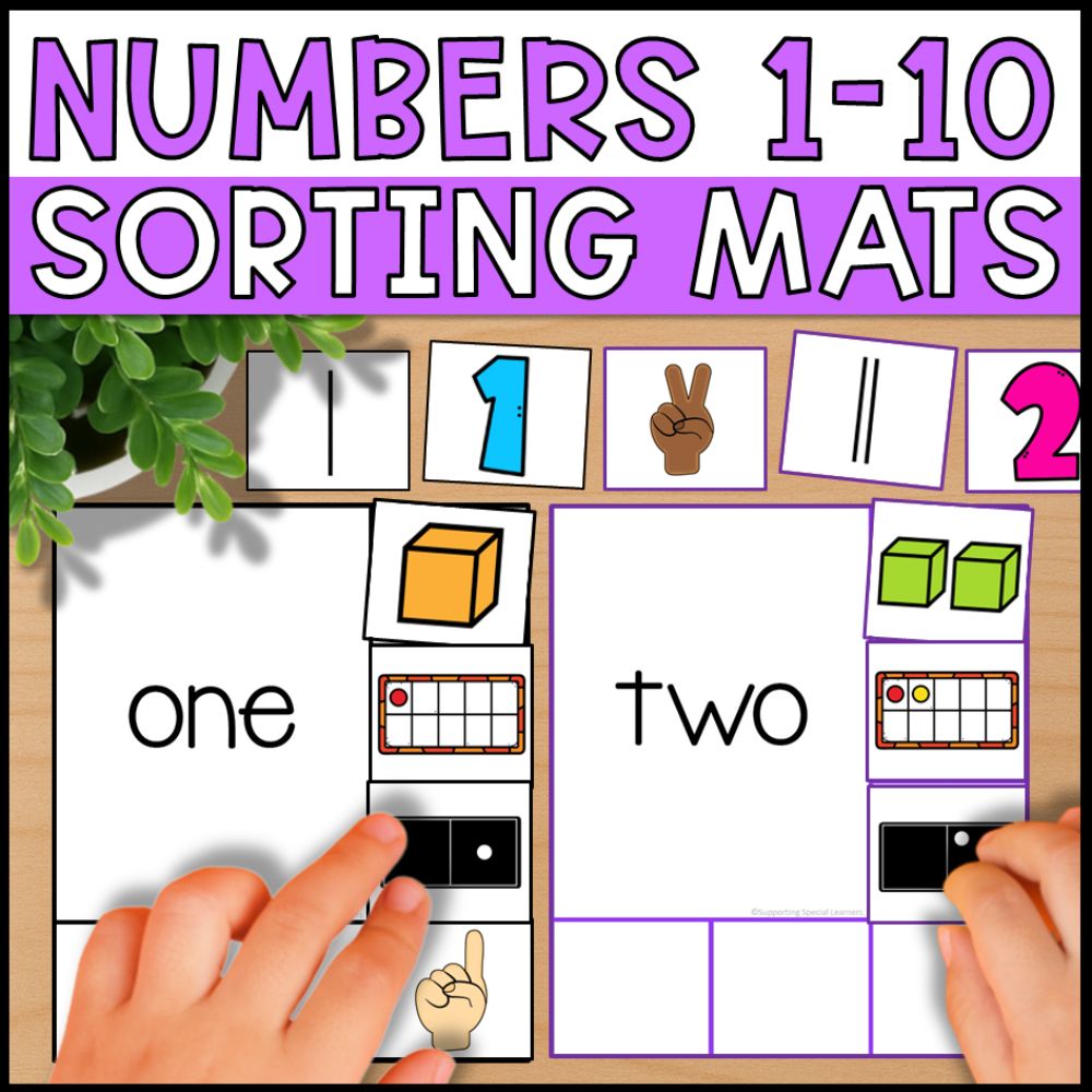 Numbers 2 On Mat Numbers 1 to 10 Sorting Activities: Sorting Mats
