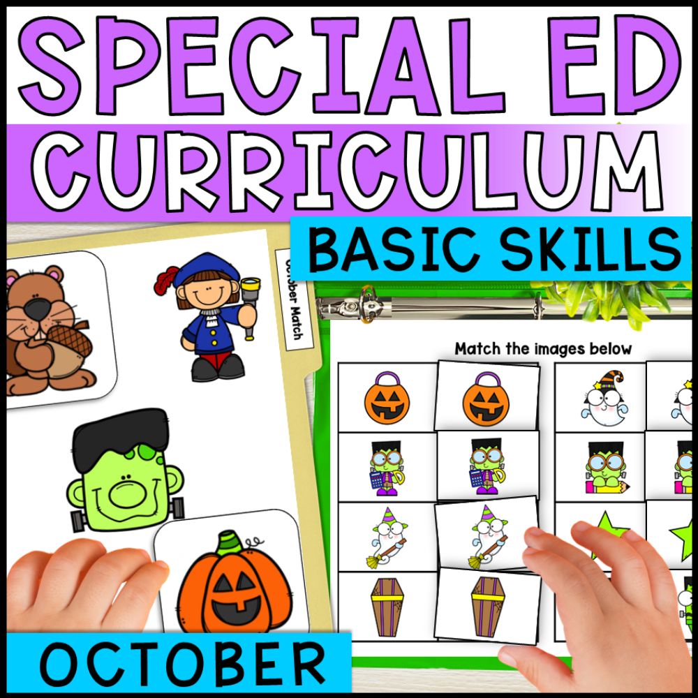 october special education basic concepts ela math worksheets cover