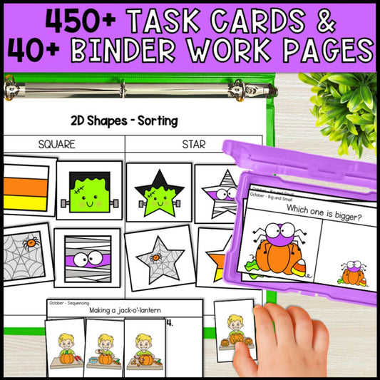 October Special Education Basic Concepts: ELA & Math Worksheets