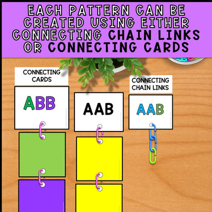 Patterns Linking Chains: Fine Motor Activity - Math Centers