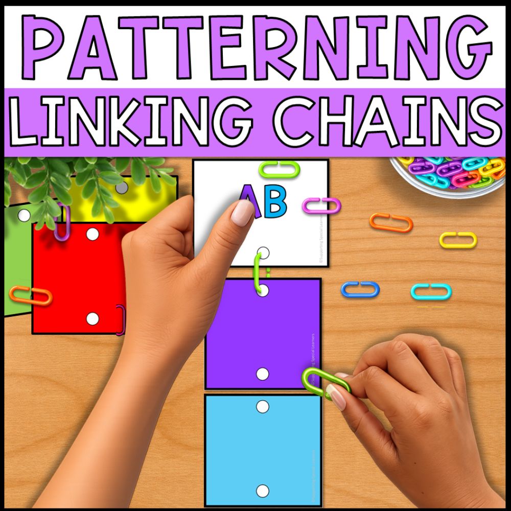 Patterns Linking Chains: Fine Motor Activity - Math Centers