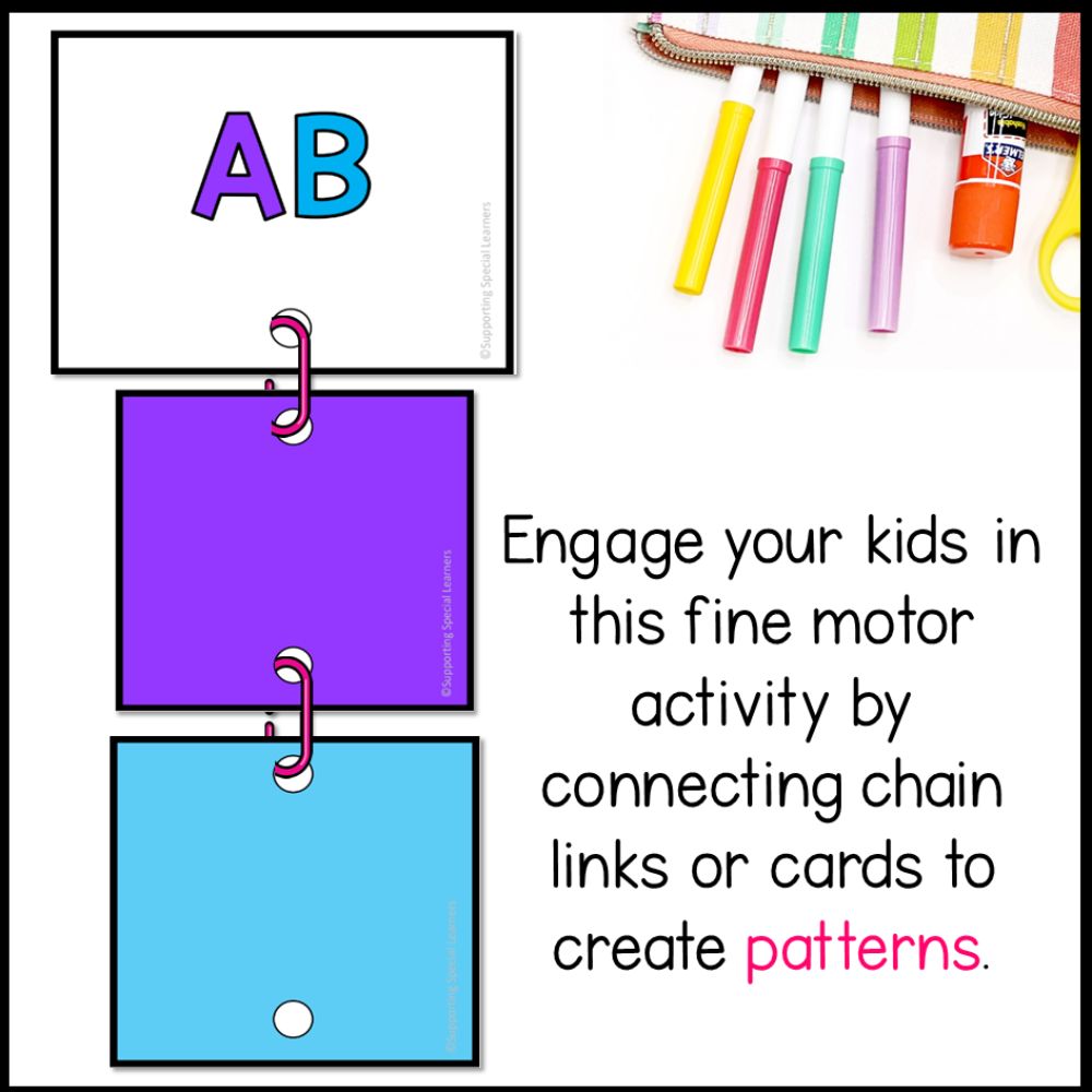 patterns linking chains fine motor activity