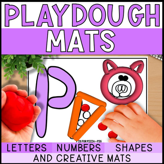 Playdough Mats - Letters, Shapes, Numbers, Emotions and More
