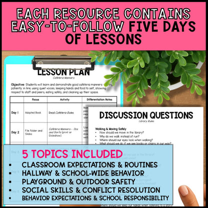 School Safety Curriculum - Social Skills & Behavior Bundle