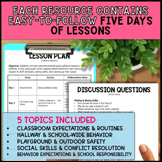 School Safety Curriculum - Social Skills & Behavior Bundle