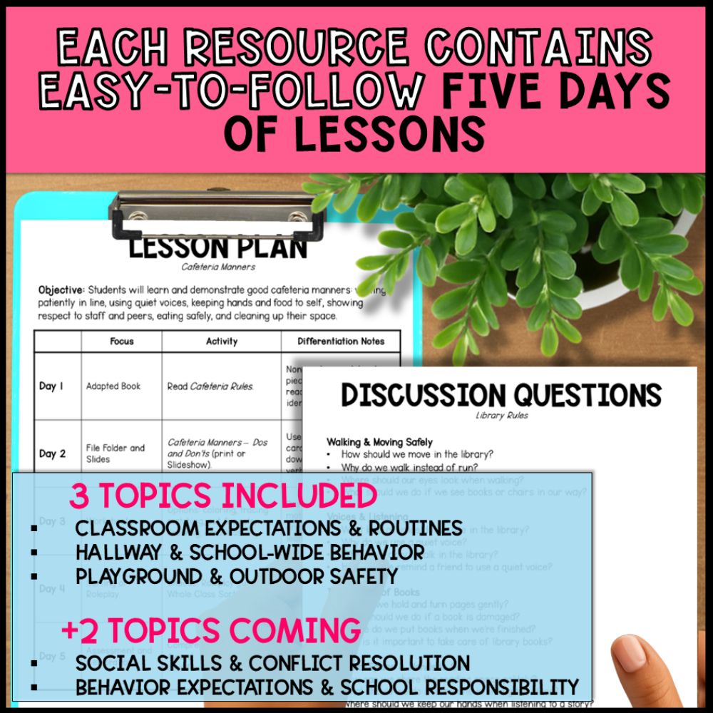 School Safety Curriculum - Social Skills & Behavior Bundle