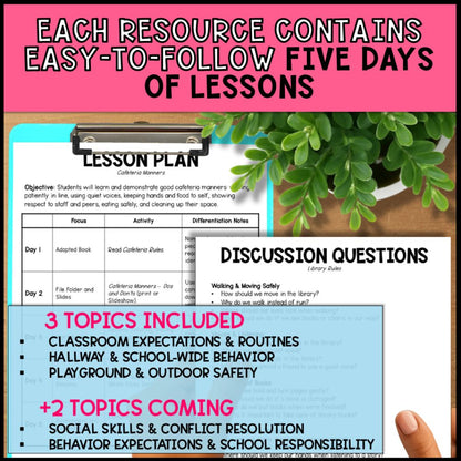 School Safety Curriculum - Social Skills & Behavior Bundle