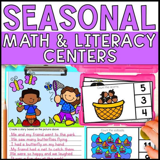 Seasonal Math and Literacy Centers - Primary & Special Education