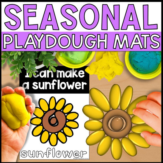 Seasonal Playdough Mats: 32 Playdough Mats Fine Motor Skills