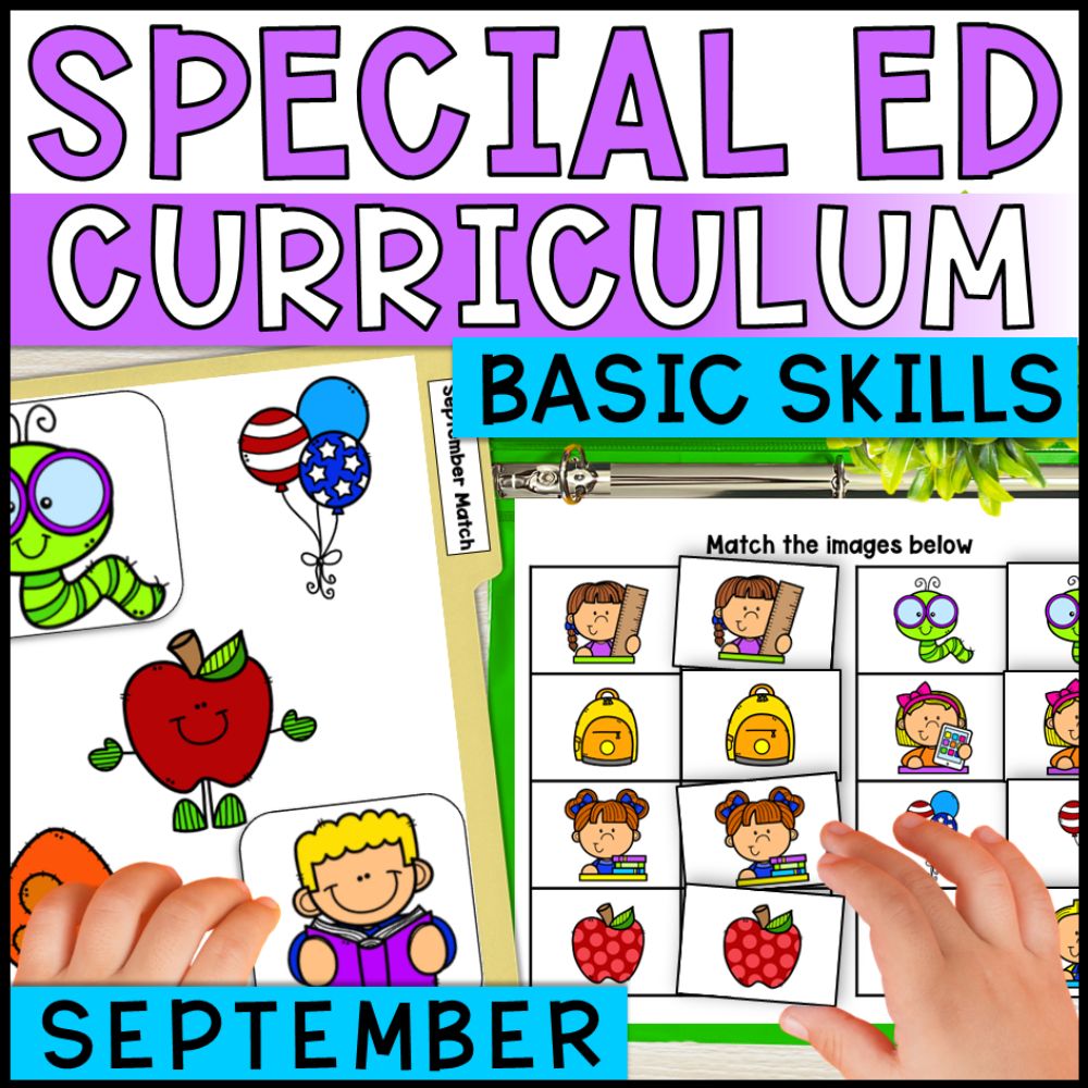 September Special Education Basic Concepts: ELA & Math Worksheets