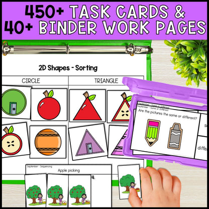 September Special Education Basic Concepts: ELA & Math Worksheets