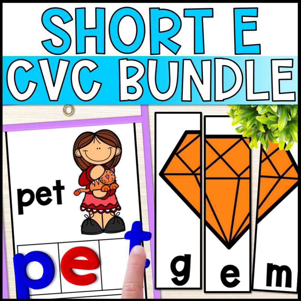 short e cvc words bundle cover
