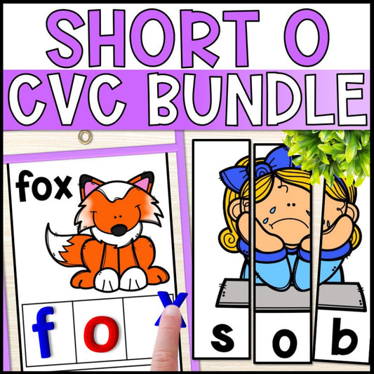 Short O CVC Words: CVC Worksheets, Books, and More - Literacy Centers