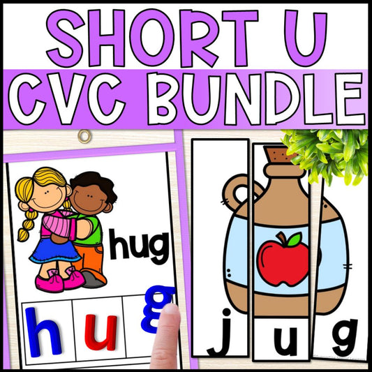 Short U CVC Words: CVC Worksheets, Books, and More