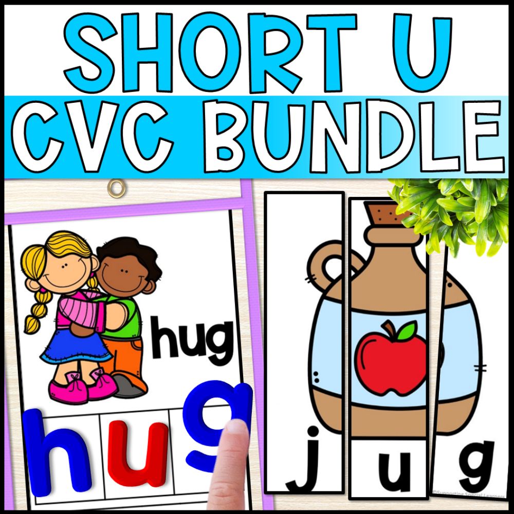 short u cvc words bundle cover