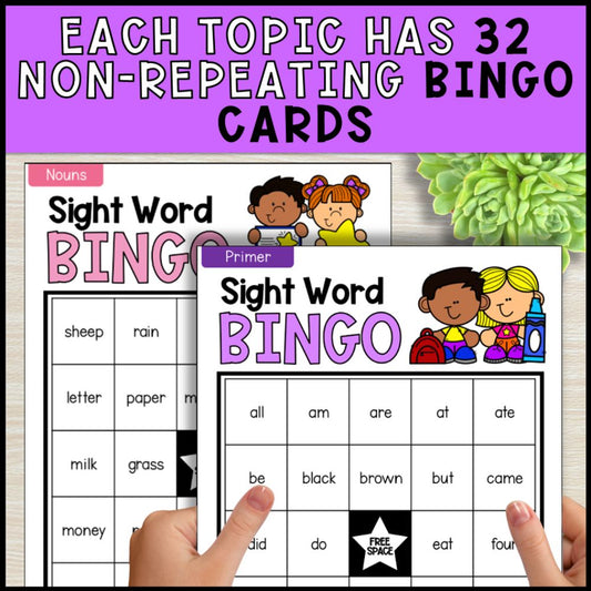 Sight Words Bingo Bundle No Prep - Literacy Games for Early Readers