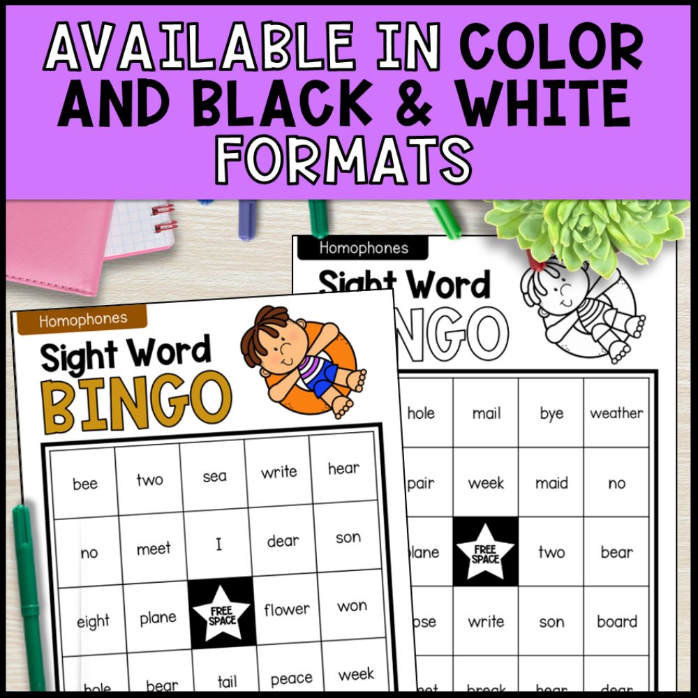 Sight Words Bingo Bundle No Prep - Literacy Games for Early Readers