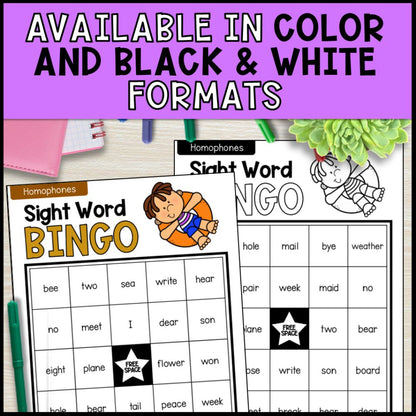 Sight Words Bingo Bundle No Prep - Literacy Games for Early Readers