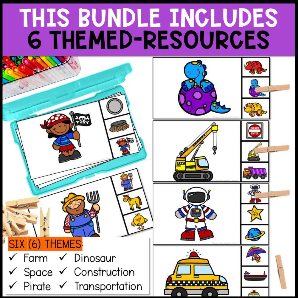 six themes math and literacy bundle