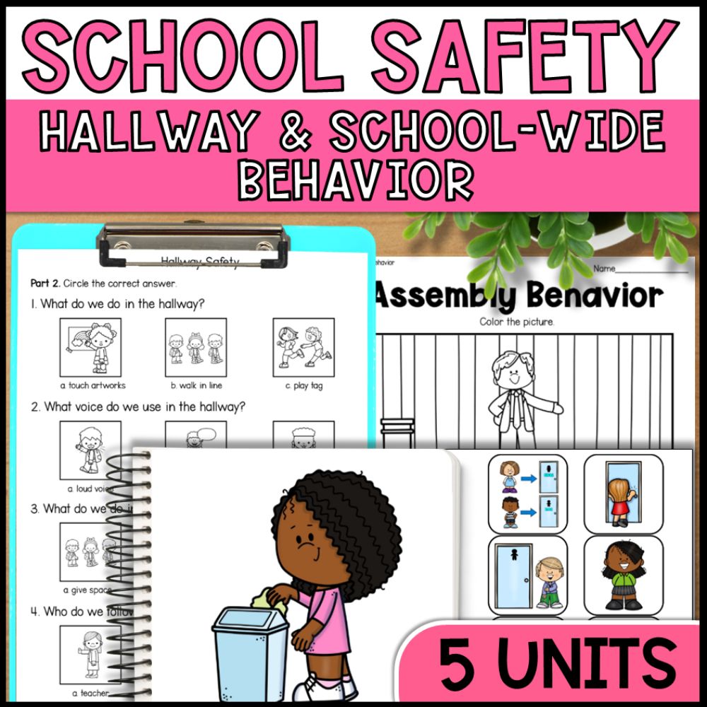 Social Skills Curriculum - Hallway & School-Wide Behavior Bundle