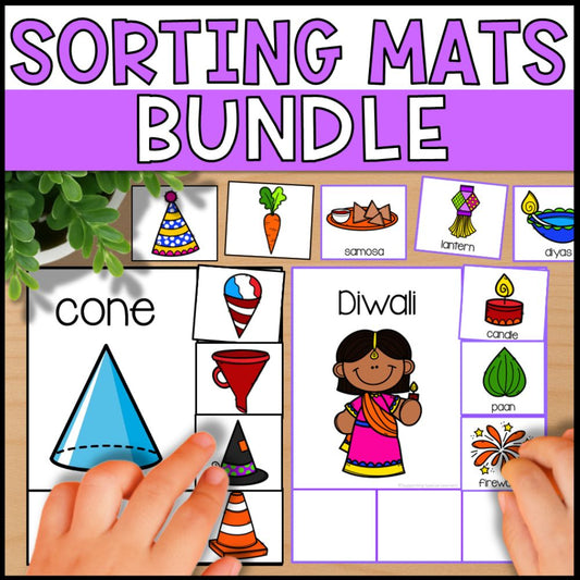 Sorting Activities Bundle: Over 450 Sorting Mats with 15 Themes