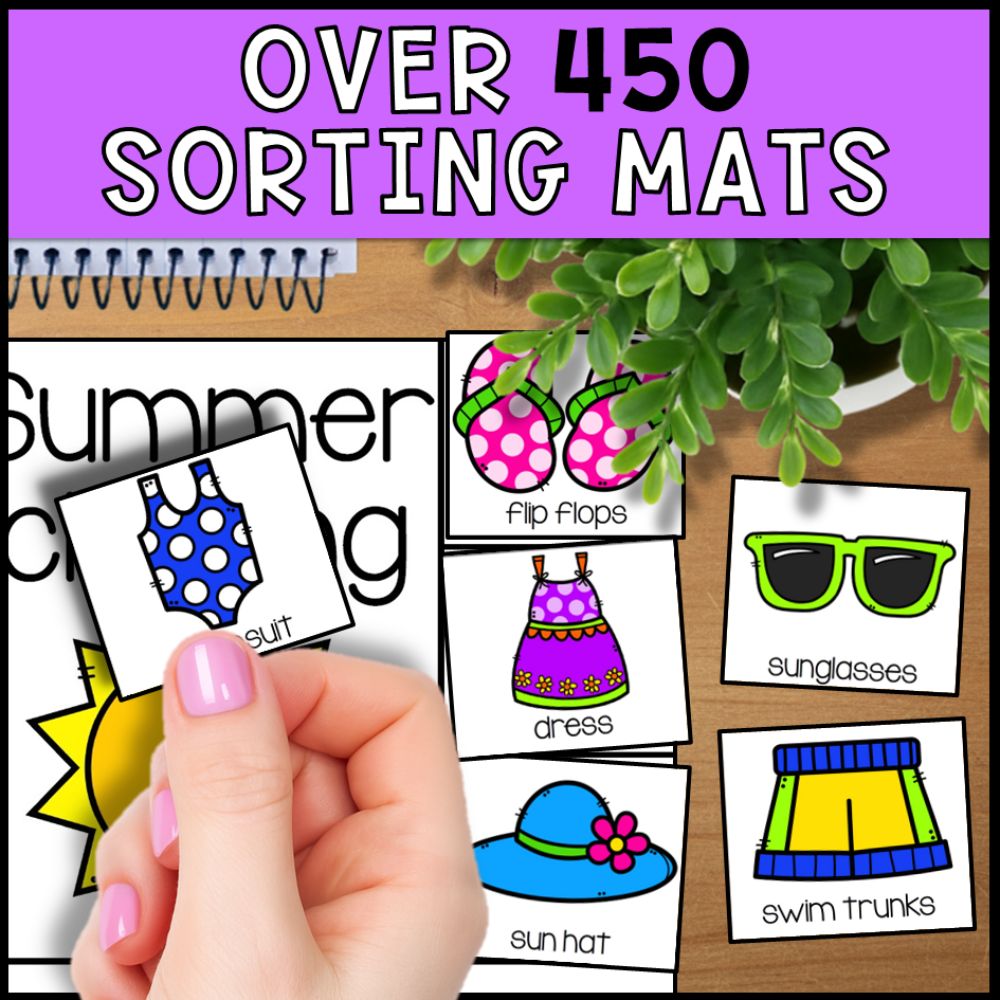 Sorting Activities Bundle: Over 450 Sorting Mats with 15 Themes