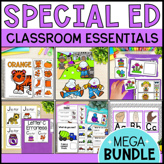 special education classroom essentials mega bundle cover