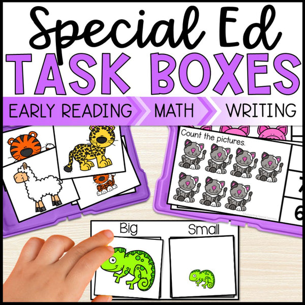 Reading Task Boxes Special Education Task Boxes - Early Reading, Writing & More