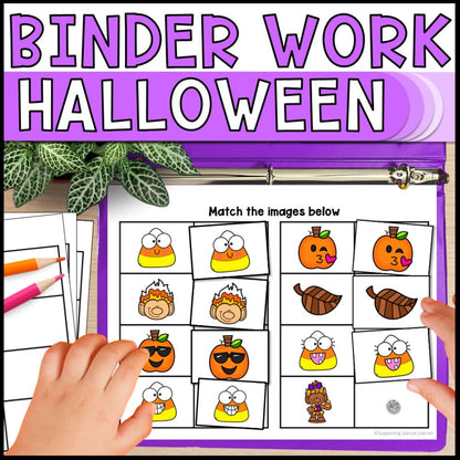 Special Education Morning Work Binders - Halloween