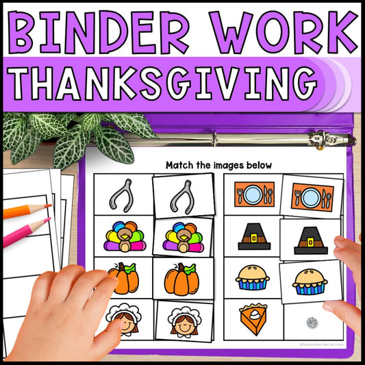 Special Education Morning Work Binders - Thanksgiving