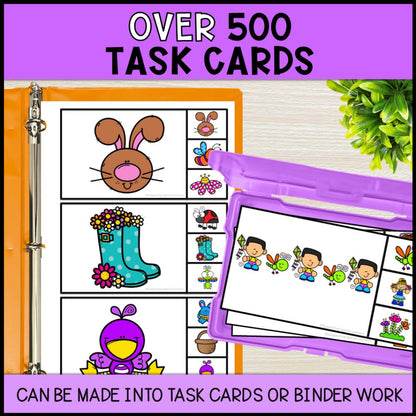 spring task boxes boom cards over 500 task cards