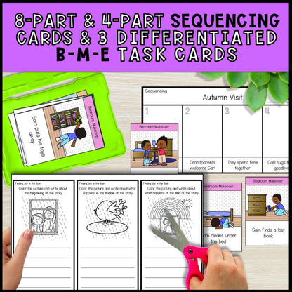 Spring Adapted Books with Comprehension Activities - Special Education