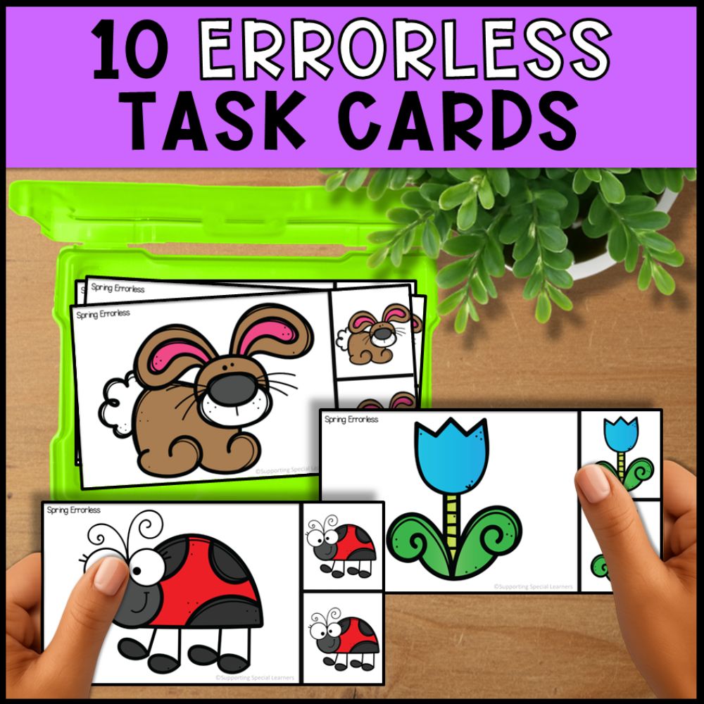 Spring Errorless Learning - Errorless File Folders & Task Boxes