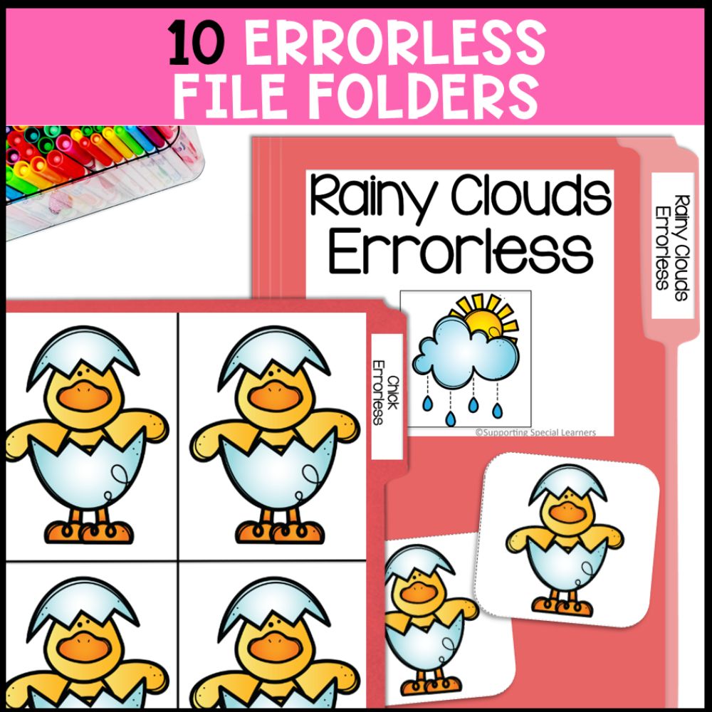spring errorless learning 10 errorless file folders