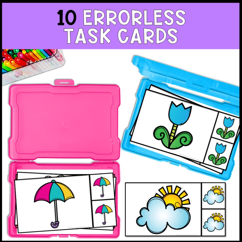 spring errorless learning 10 errorless task cards