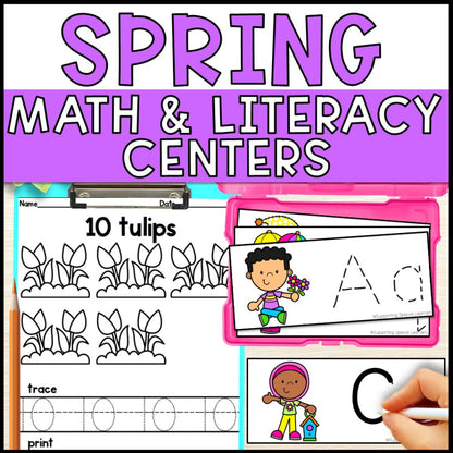 Spring Math and Literacy Centers - Kindergarten & Special Education
