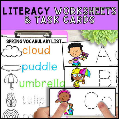 Spring Math and Literacy Centers - Kindergarten & Special Education