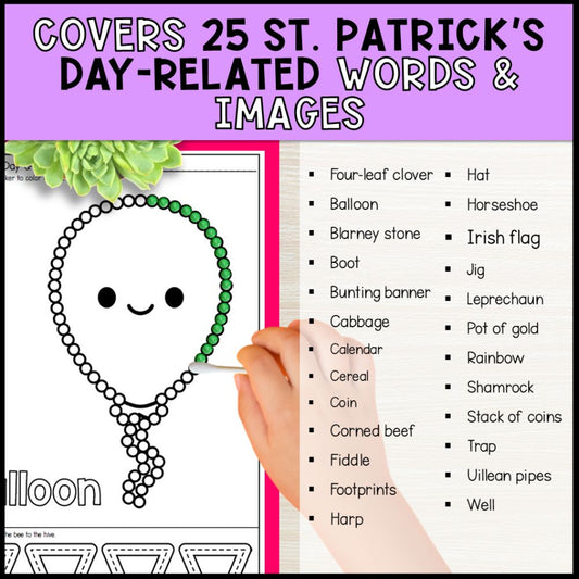 St Patrick's Day Centers Bundle - Fine Motor Activities & Worksheets