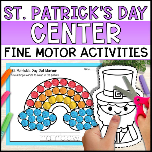 St Patrick's Day Centers Bundle - Fine Motor Activities & Worksheets