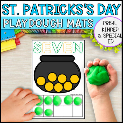 st. patricks day playdough mats cover