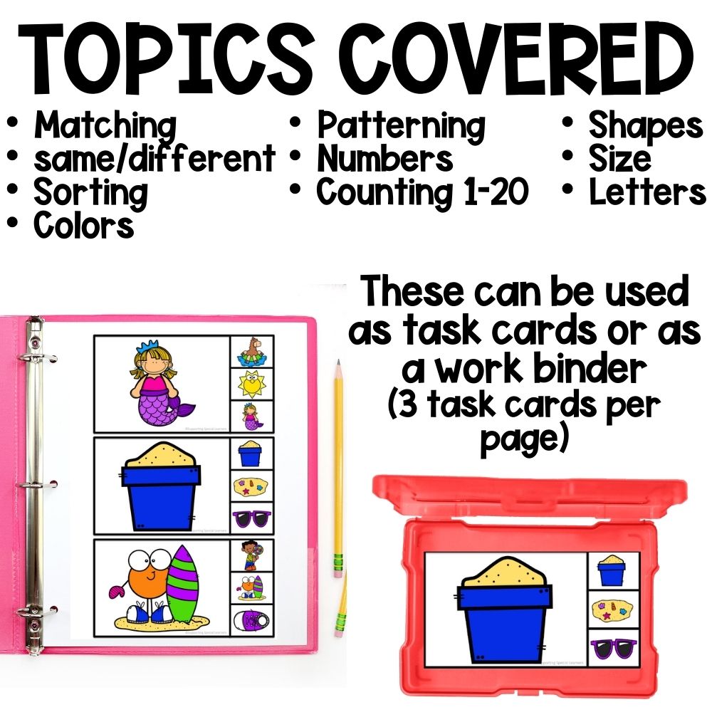 summer task boxes boom cards topics covered